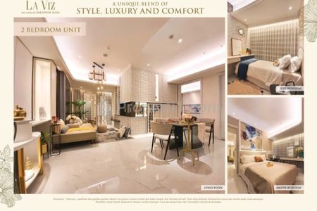 Jual Apartemen Mewah Kosongan La Viz Pakuwon Mall Surabaya Barat - 2 BR Kosong