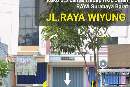 Disewakan Ruko Nol Jalan Raya Wiyung Surabaya, Strategis Samping Fit Hub Wiyung, Royal Residence - Parkiran Mobil Luas Cocok Buat Segala Usaha