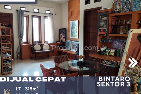 Dijual Rumah Lokasi Strategis di Bintaro Sektor 3 Tangerang Selatan