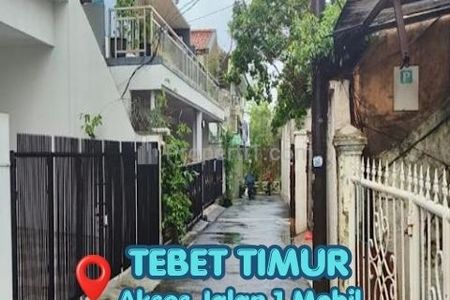 Dijual Rumah di Tebet Timur Jakarta Selatan - Hitung Tanah Lokasi Strategis Jalan 1 Mobil