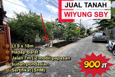 Dijual Tanah Sudah Pondasian Siap Bangun Bebas Banjir di Karangan Jaya Wiyung Surabaya