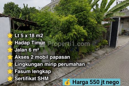 Dijual Tanah di Karangan Jaya Wiyung Surabaya - Tembus Jalan Belakang, Bisa Hadap Timur dan Barat