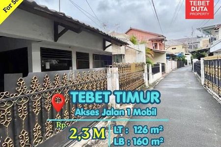Dijual Rumah di Tebet Timur, Jakarta Selatan - Lokasi Strategis Nyaman Jalan 1 Mobil