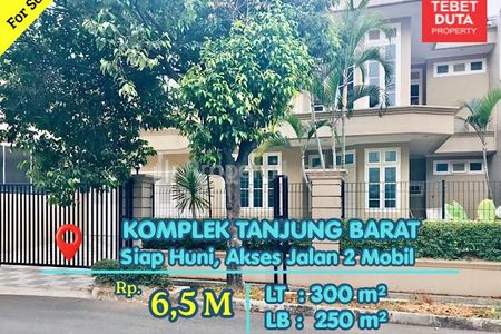 Dijual Rumah Komplek Tanjung Barat Jakarta Selatan, Lokasi Strategis Nyaman Jalan Lebar