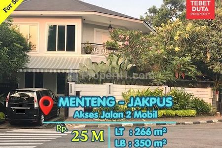 Dijual Rumah Nyaman di Menteng Jakarta Pusat, Jalan Lebar, Lokasi Prime Area Dekat Taman Suropati