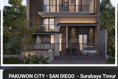 Dijual Rumah Baru Pakuwon City San Diego Surabaya Timur -  New Split Level Design 2,5 Lantai Dekat ITS, Xin Zhong, Pakuwon City Mall - 6 Milyaran 
