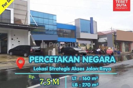 Jual Cepat Ruko di Percetakan Negara Jakarta Pusat, Lokasi Strategis Jalan Raya
