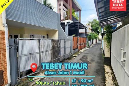 Disewakan Rumah Tebet Timur Jakarta Selatan Siap Huni Nyaman Jalan 1 Mobil