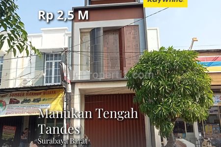 Dijual Ruko Baru Lebar 4 Nol Jalan Raya Manukan Tengah Tandes Surabaya Barat