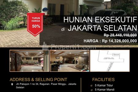 Rumah Dijual di Ragunan, Jakarta Selatan - Kavling Luas 1.450 m² -  Diskon 4.3 Miliar