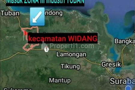 Dijual Tanah Industri di Jalan Raya Tuban-Babat, Kecamatan Widang, Jawa Timur