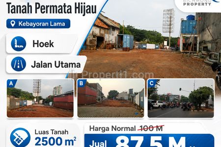 Dijual Tanah Siap Bangun Permata Hijau Lokasi Depan Jalan Raya Jakarta Selatan