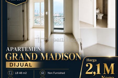 JUAL Apartemen Elit Profesional Muda di Grand Madison Podomoro City 2 KT Kosongan dengan Kitchen  – Nego Sampai Jadi!