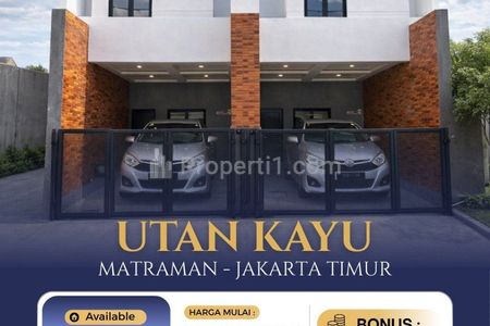 Dijual Rumah 3 Lantai Dekat RSUD Matraman, Utan Kayu, Jakarta Timur