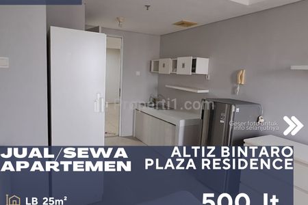 Dijual Disewakan Apartemen Altiz Bintaro Plaza Residence Studio Type Full Furnished