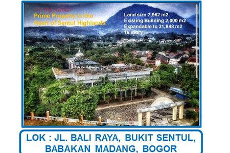 Jual Cepat Harga Spesial Tanah Luas 7.962 m2 Hook Ex Sekolah Fajar Hidayah Sentul, Bogor