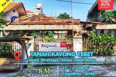 Dijual Tanah Kavling di Tebet Barat Jakarta Selatan Lokasi Strategis Nyaman Jalan 3 Mobil Lebar