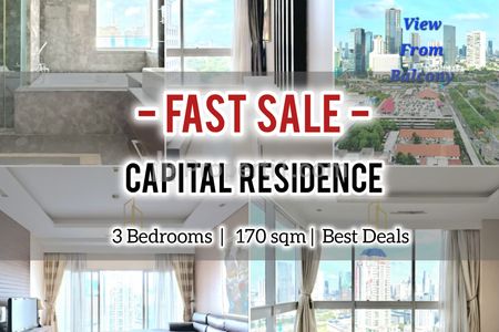 Jual cepat & Termurah Apartemen Capital Residence SCBD 2 br 150sqm Furnished & Ready To Move In, Below Market Price Direct owner – Yani Lim 0817496930