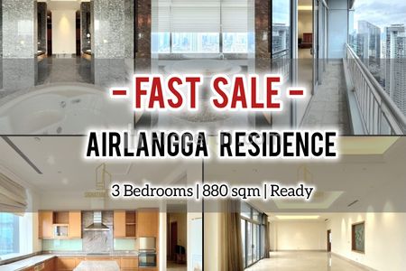 Jual Apartemen Airlangga Residence, Rare Unit 4+1 BR 880sqm/Also Available 3BR 440sqm Guarantee Below Market Price, DIRECT OWNER YANI LIM 08174969303