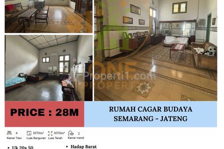 Dijual Rumah Cagar Budaya di Semarang – Jawa Tengah