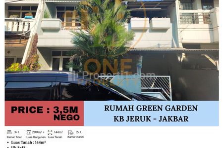 Dijual Rumah Perumahan Green Garden, Kebon Jeruk – Jakarta Barat