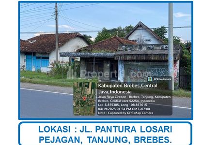 Jual Cepat Harga Spesial Tanah dan Bangunan Lama 3.000 m2 di Jl. Pantura Losari Pejagan, Tanjung, Brebes, Jawa Tengah