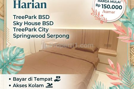 Sewa Apartemen Harian Springwood Residence Serpong - Studio Furnished