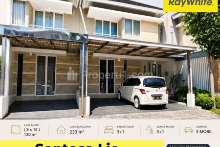 Dijual Rumah The Greenlake Citraland Surabaya - Full Furnished - Carport 3 Mobil Luas - CCTV - Design Interior - Smart Home - SHM - Dekat Binus