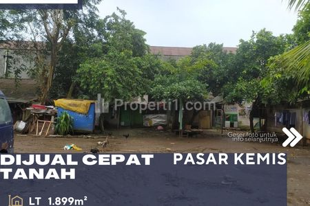 Dijual Cepat Tanah SHM Lokasi Sangat Strategis di Pasar Kemis Tangerang