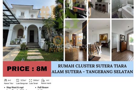 Dijual Rumah Cluster Sutera Tiara, Alam Sutera - Tangerang Selatan