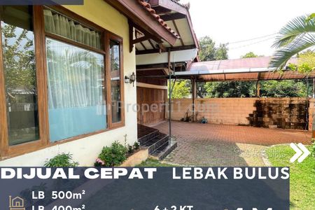 Dijual Rumah Dalam Komplek Tenang dan Asri di Lebak Bulus Jakarta Selatan