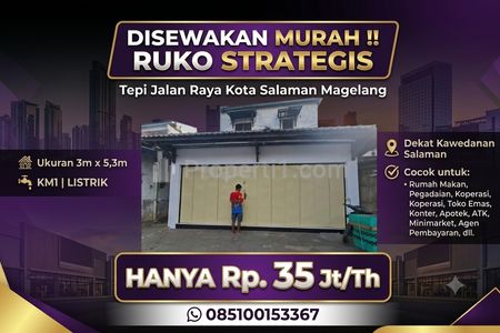Sewa Ruko Murah Strategis Pinggir Jalan di Salaman, Magelang