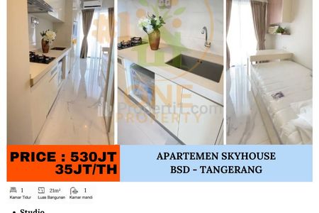 Dijual Apartemen Sky House BSD Tangerang – Studio Furnished