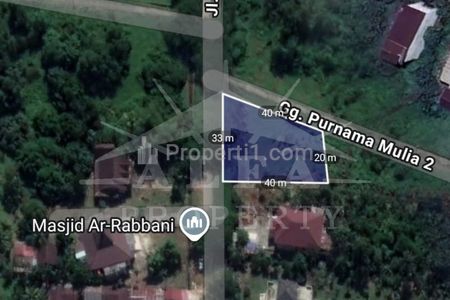 Jual Cepat Tanah Cocok Bangun Ruko, Rumah, Kantor, Cafe di Jalan Purnama 2, Pontianak