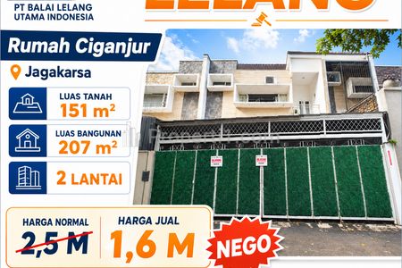 Dijual Rumah Lelang Lokasi Jagakarsa Jakarta Selatan
