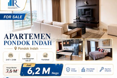 For Sale Apartment Pondok Indah Residences 134 m² - Premium Full Furnished Unit, Only IDR 6.2B Nego