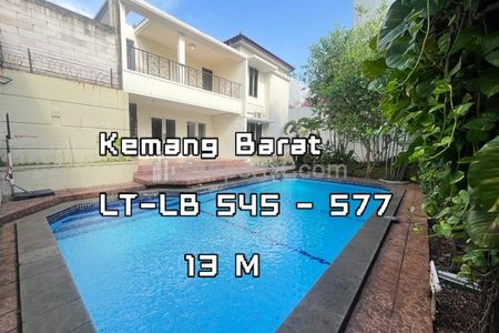 Jual Rumah SHM Nego Tipis Luas 545m2 Bangunan 577m2, Ada Kolam Renang di Kemang Barat, Dekat Ampera, Simatupang, Cipete, Cilandak, Jakarta Selatan
