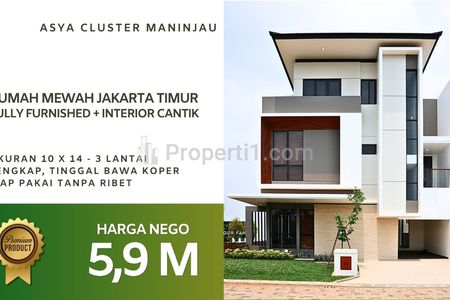Dijual Rumah Full Furnished Mewah Jakarta Timur