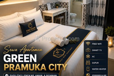 Sewa Apartemen Green Pramuka City - 1 BR Furnish - Mulai 150K
