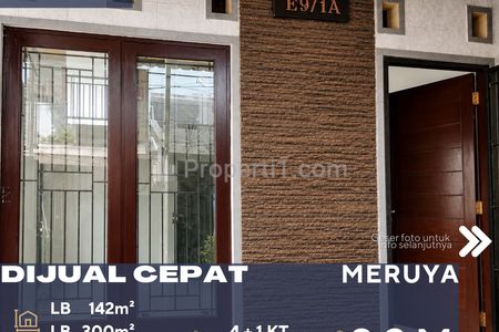 Dijual Rumah Dalam Komplek Bebas Banjir Posisi Hoek di Meruya Jakarta Barat
