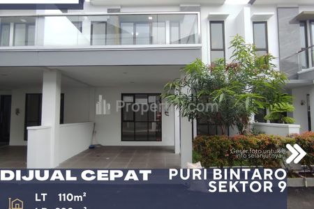 Dijual Rumah Brand New Minimalis 2 Lantai Siap Huni di Bintaro Sektor 9 Tangerang Selatan