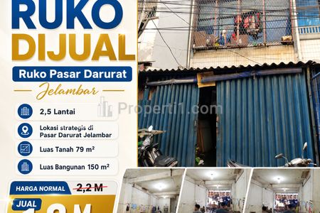 Jual Ruko Jelambar 3 1/2 Lantai Harga Murah di Grogol, Jakarta Barat