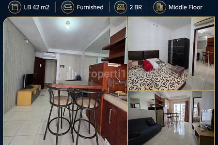 Jual Apartemen Mediterania Garden Residence 2 Harga di Bawah Pasaran LB 42 m2 2BR Full Furnish Nego!!