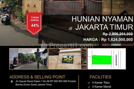 Dijual Cepat Rumah Lelang di Ragunan Pasar Minggu Jakarta Selatan